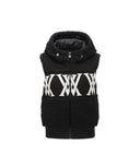 Women's Boucle Logo Hooded Sweater Vest - Black