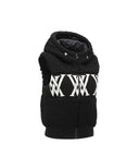 Women's Boucle Logo Hooded Sweater Vest - Black