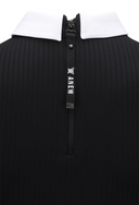 [Signature] Women's Stripe Textured L/TS - Black