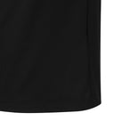 Men's Neck Point Long T-Shirt - Black