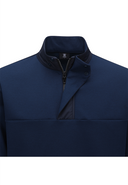 Men's Woven Block Half Zip Long T-Shirt - Ice Blue