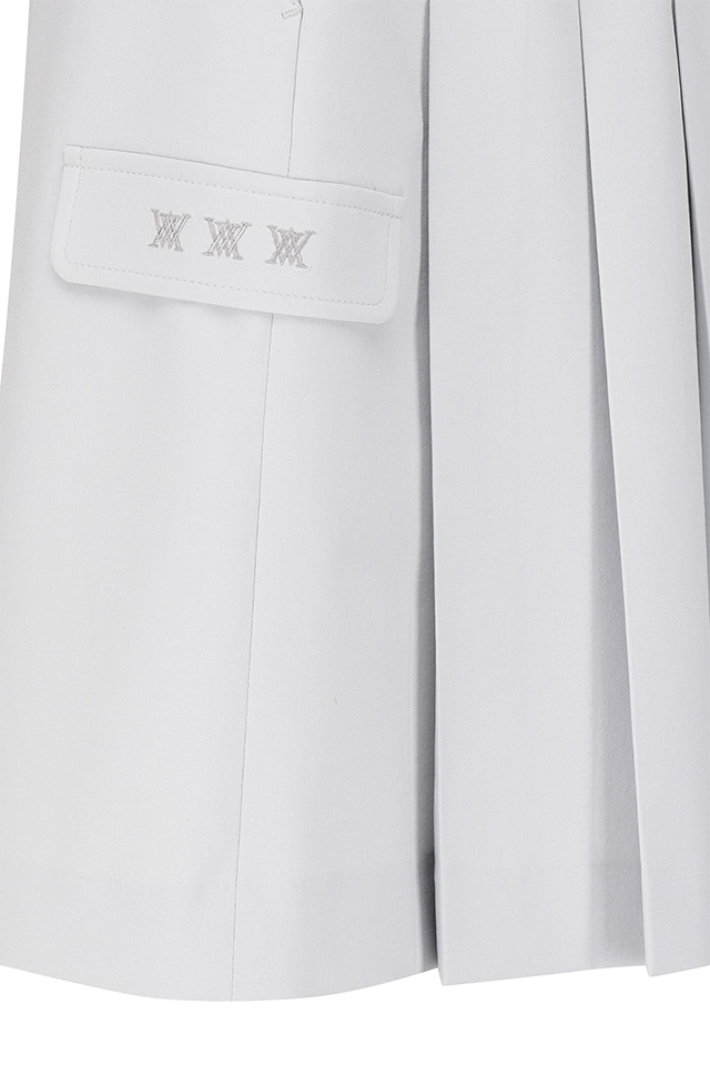 Women's FA Back Pleated Half Pants - Light Grey