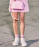 Women's Blocks Medium Neck Socks - Pink