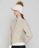 Women's WI High Neck Long T-Shirt - Cream