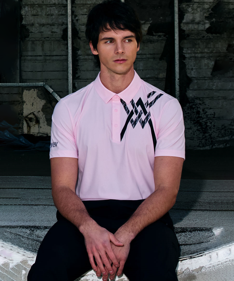 ☆ANEW GOLF☆ SILHOUETTE SHORT T-SHIRT Signature] Men's Logo Point Short T-Shirt - White – Anew Golf USA