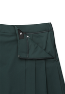 Women's Seasonal Pleats Half Pants - Dark Green