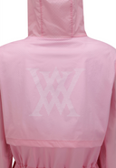 Women's Mid Length Hooded Jacket - Pink