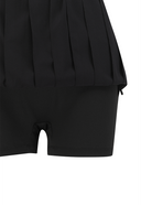 Women's  Pleated Wrap Skirt - Black