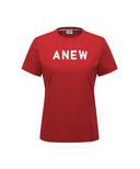 Women's Solid Round Short Sleeve T-Shirt - Red