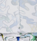 Women's Abstract Pattern Blouson T-Shirt - White
