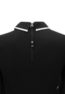 [Signature] Women's Mesh Hybrid Long T-Shirt - Black