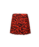 Women's Camo Pleats Skirt - Red