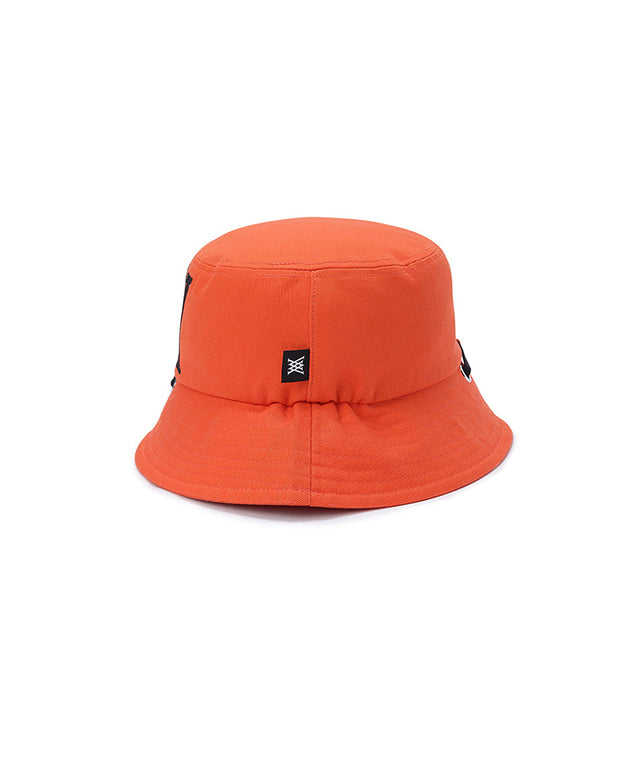 Unisex Big Logo Applique Bucket Hat -  Orange