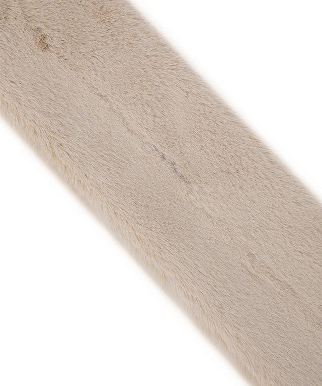 Pitite Knit Fur Muffler - Beige