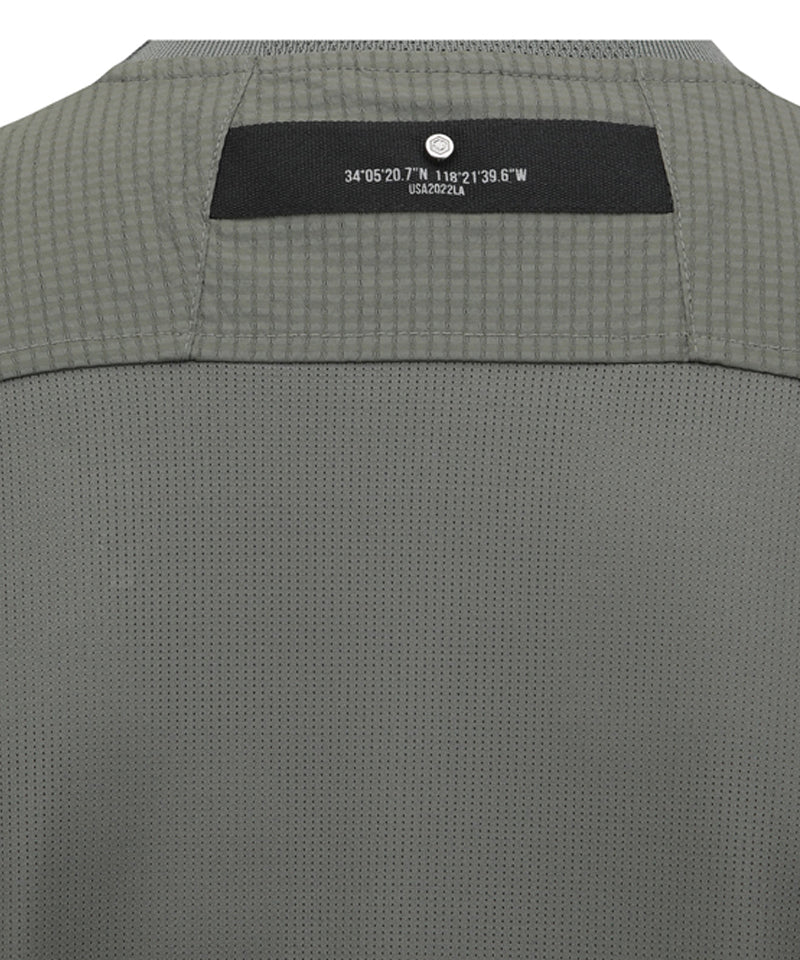 ANEW GOLF Men's SM Wooven Round Short T-Shirt - Light Khaki