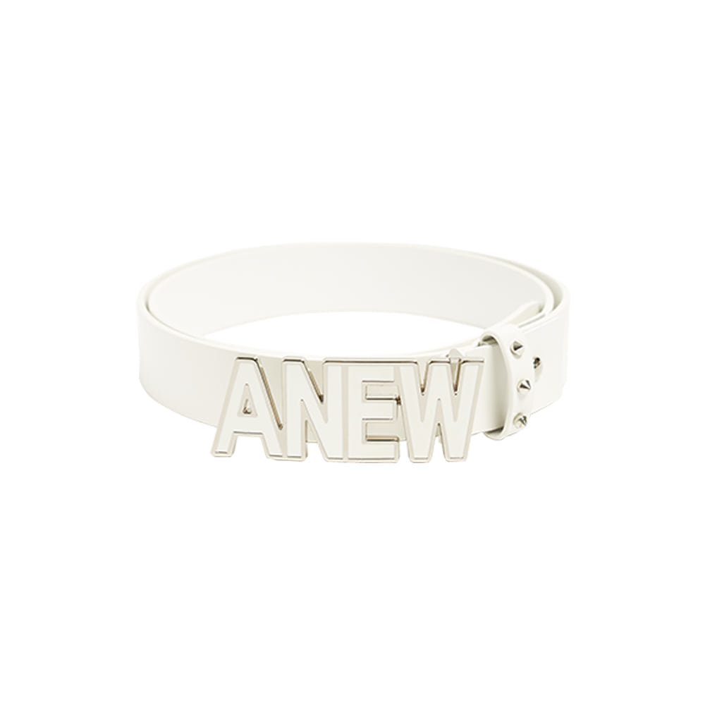 Epoxy Anew Text Logo Belt _WH