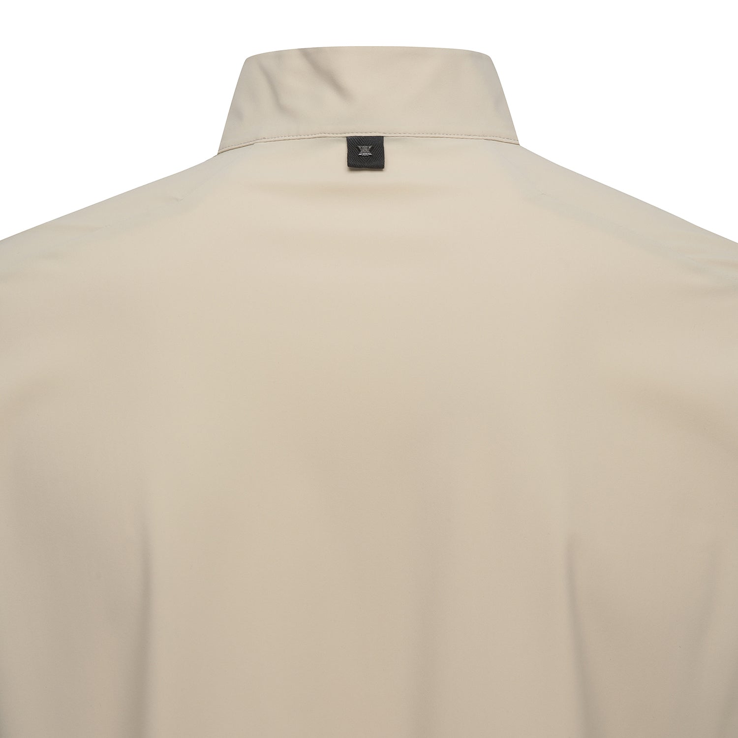 Men's Pocket Point High Neck Shor T-Shirt - Beige