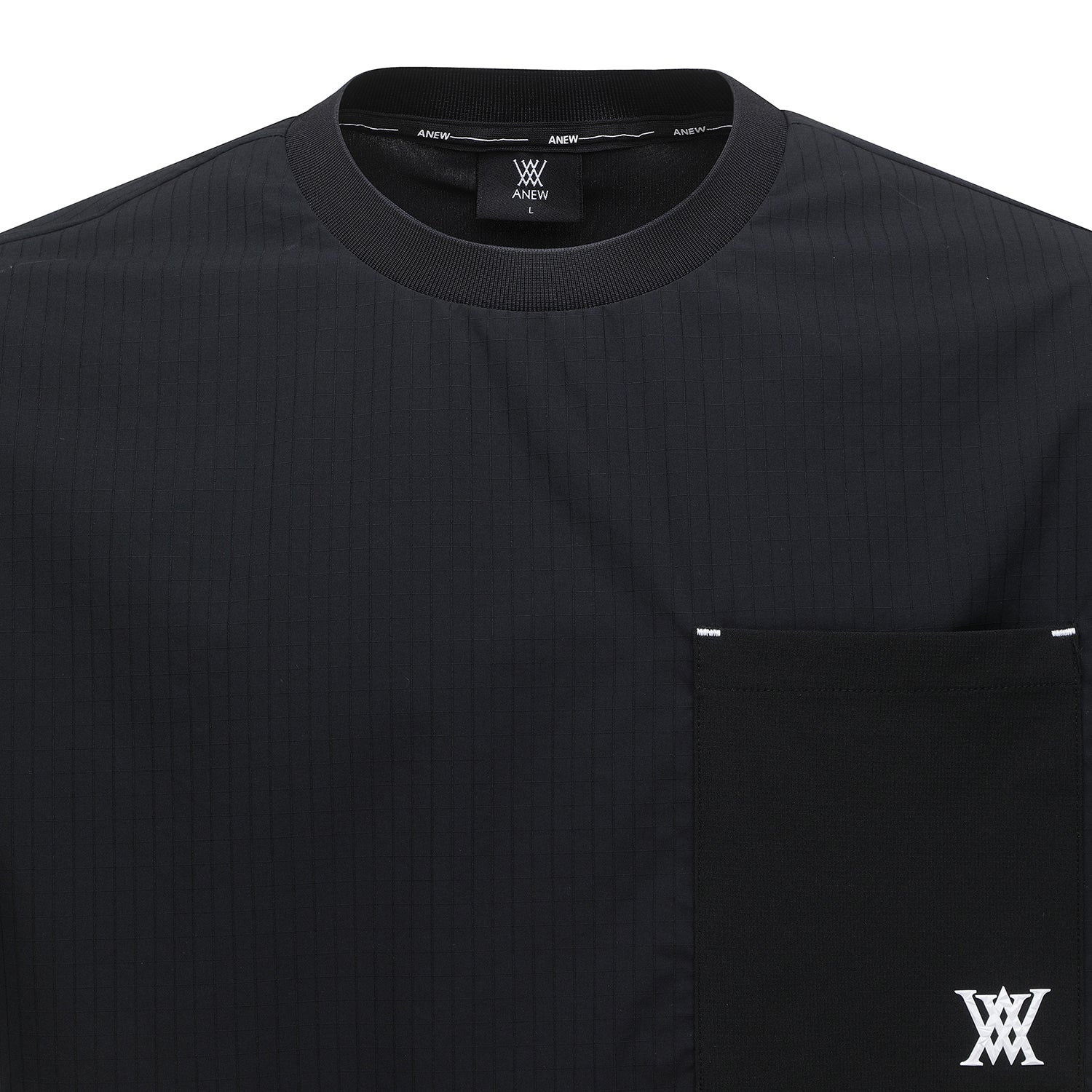 Men's Ribbed Crew Neck Short T-Shirt