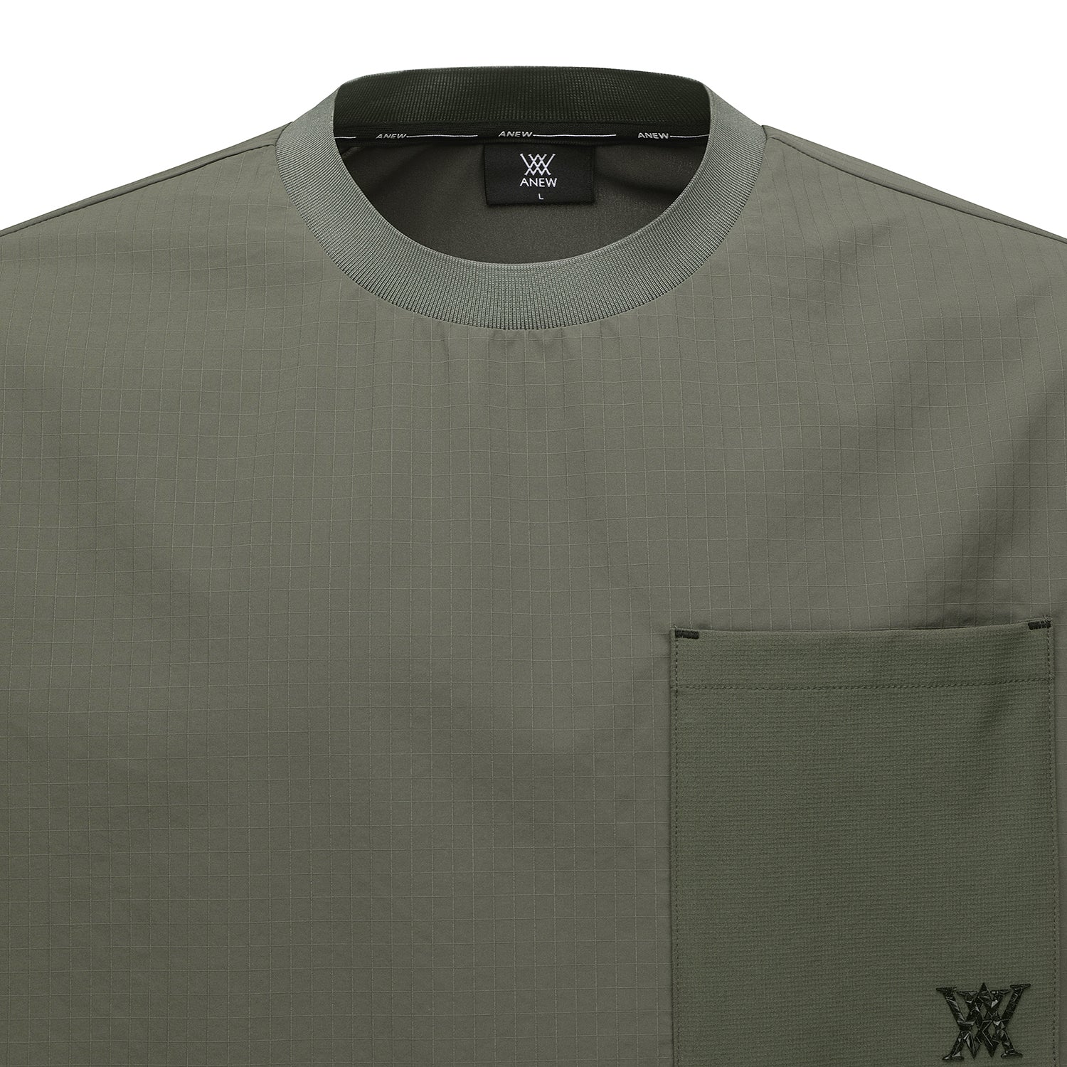 Men's Ribbed Crew Neck Short T-Shirt