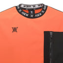 Men's Ribbed Woven Long T-Shirt - Orange