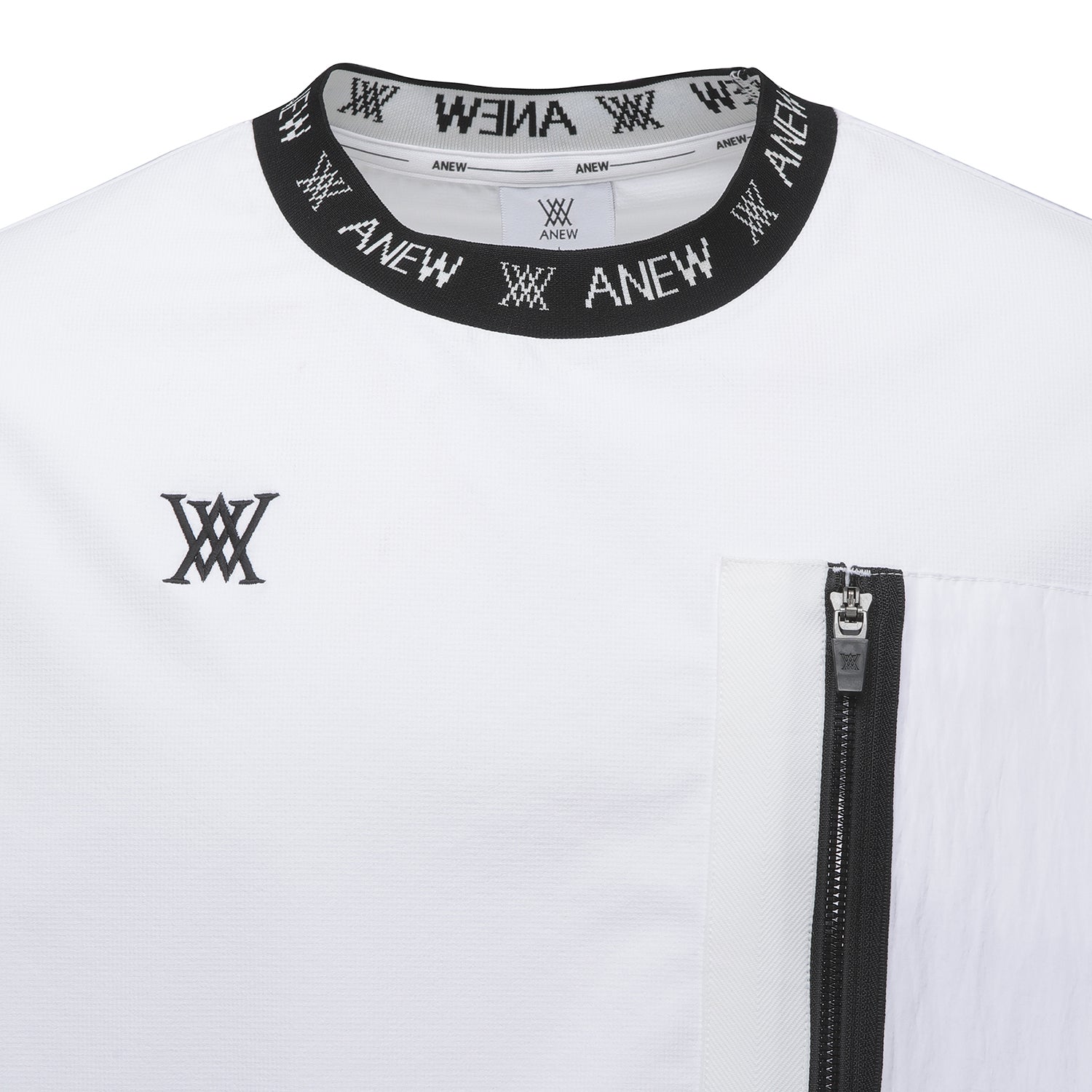 Men's Ribbed Woven Long T-Shirt - White
