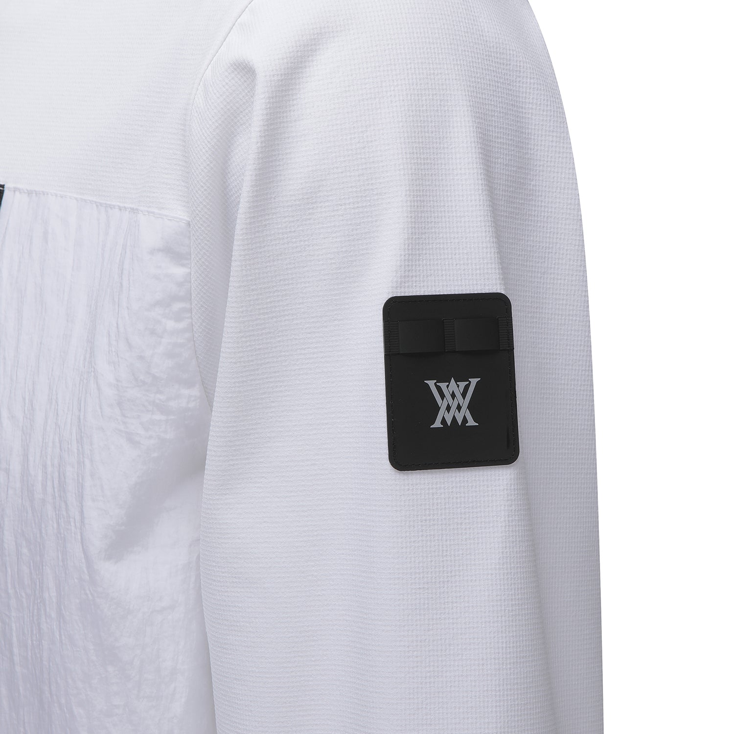 Men's Ribbed Woven Long T-Shirt - White