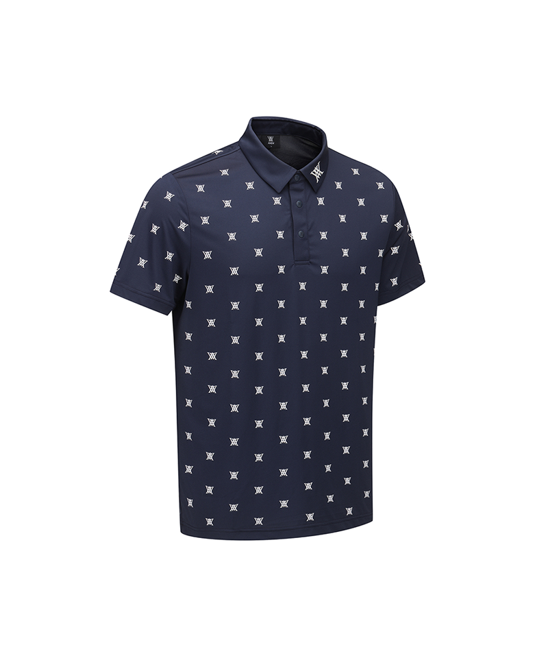 GG Men's Monogram Short Sleeve T-Shirt - Navy