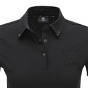 Women's SM Collared Short T-Shirt - Black