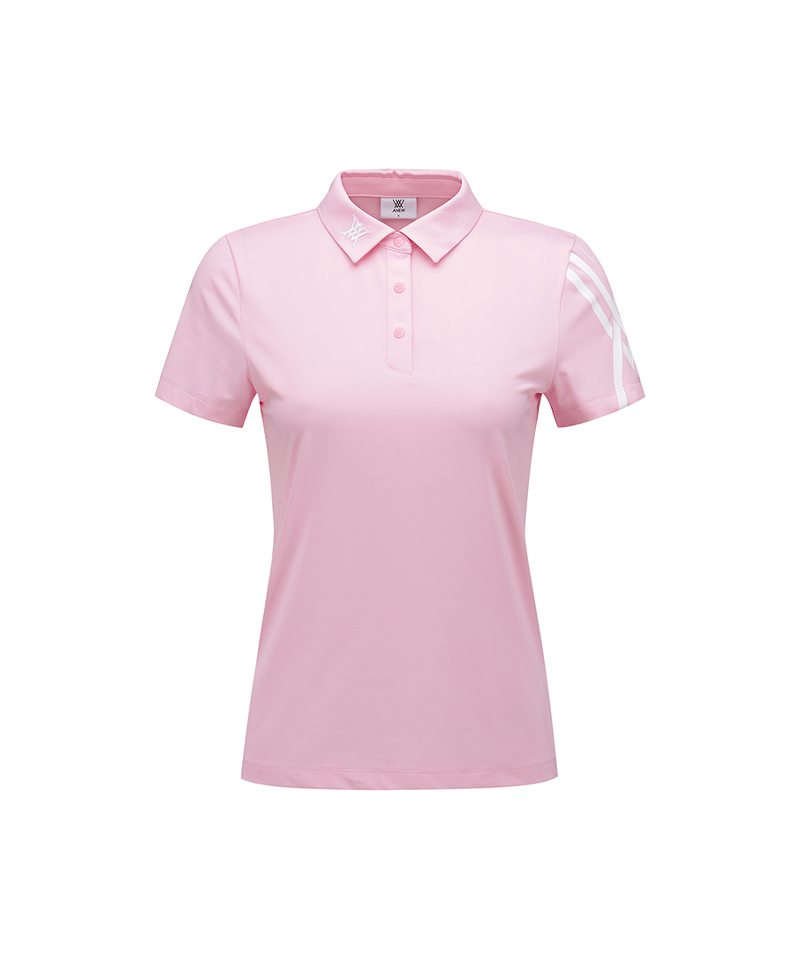 Women's Sleeve Print Short Sleeve T-Shirt - Pink