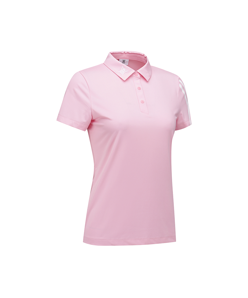 Women's Sleeve Print Short Sleeve T-Shirt - Pink