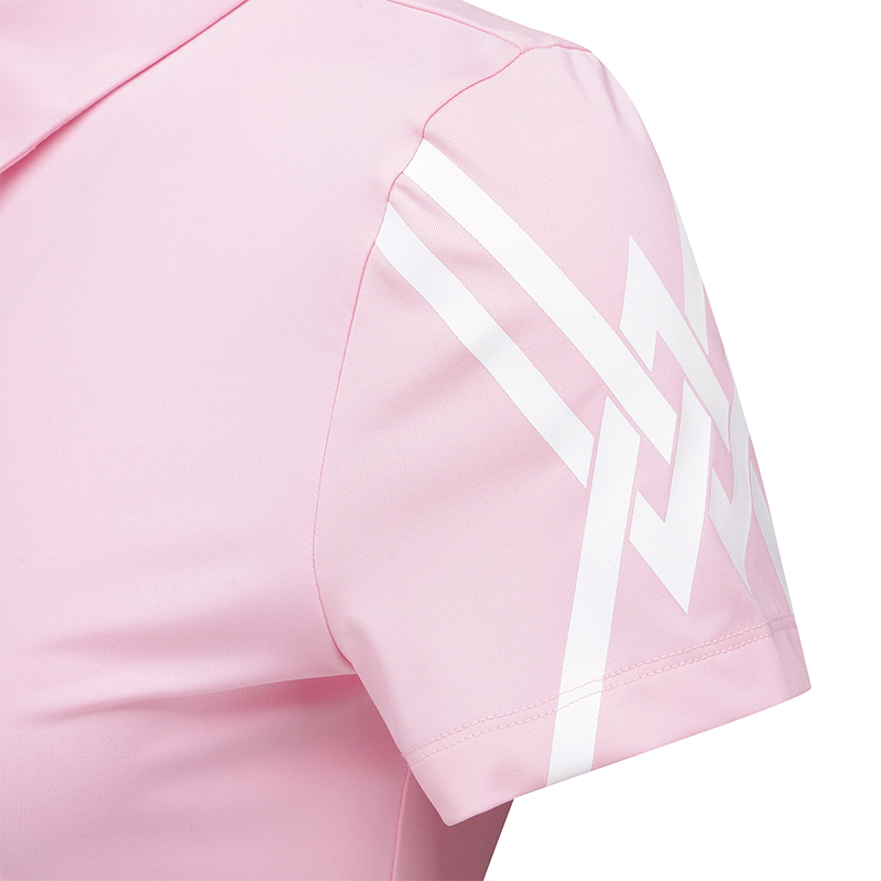 Women's Sleeve Print Short Sleeve T-Shirt - Pink