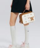 Uni Logo Stitch Square Pouch - Ivory