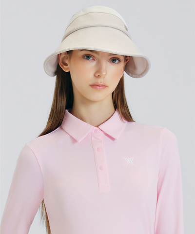 Women's Layered Wide Visor - Beige