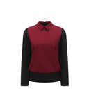 Women's Faux Layered T-Shirt - Burgundy
