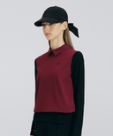 Women's Faux Layered T-Shirt - Burgundy