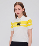 Women's Abstract Color Block Sweater - White