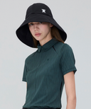 Women's Solid Back Zip T-Shirt - Dark Green
