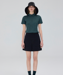 Women's Solid Back Zip T-Shirt - Dark Green