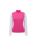 Women's Mock Neck Cooling Sleeve T-Shirt - Hot Pink
