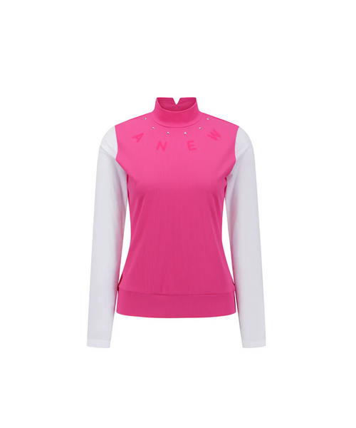 Women's Mock Neck Cooling Sleeve T-Shirt - Hot Pink – Anew Golf USA