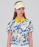Women's Abstract Pattern Blouson T-Shirt - White
