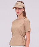 Women's Layered Anorak T-Shirt - Beige