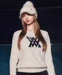Women's Windproof Big Logo Sweater - Ivory