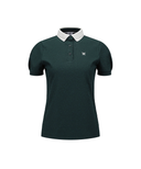 Women's Back Zip T - Shirt - Dark Green