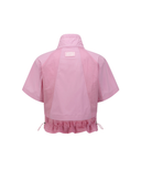 Women's Essential Short Sleeve Pleats Jacket - Pink
