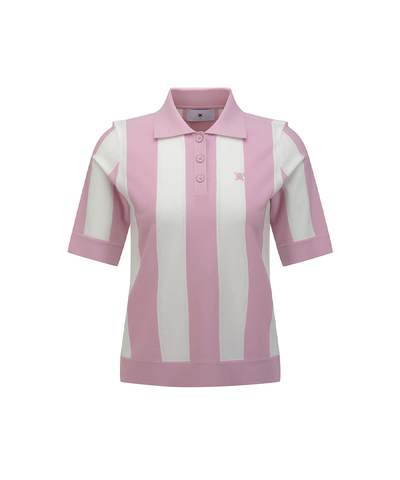 Women's Sailor Short Sleeve Sweater - Pink