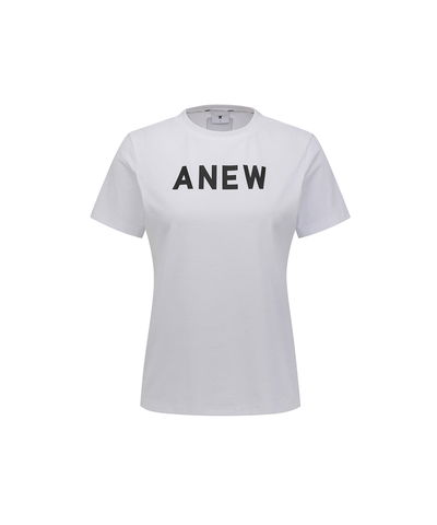 Women's Solid Round Short Sleeve T-Shirt-White