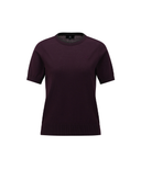 Women's Solid Short Sleeve Sweater - Burgundy
