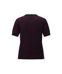 Women's Solid Short Sleeve Sweater - Burgundy