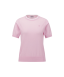 Women's Solid Short Sleeve Sweater - Pink